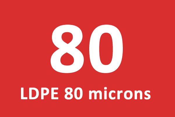 rubalise en LDPE 80 microns